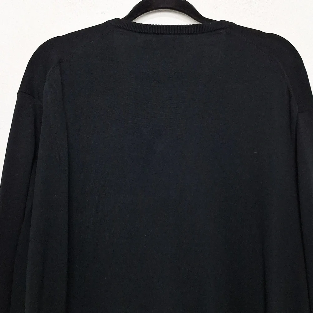 Polo by Ralph Lauren Men's Quiet Luxury Preppy Black V-Neck Sweater Size XXL
